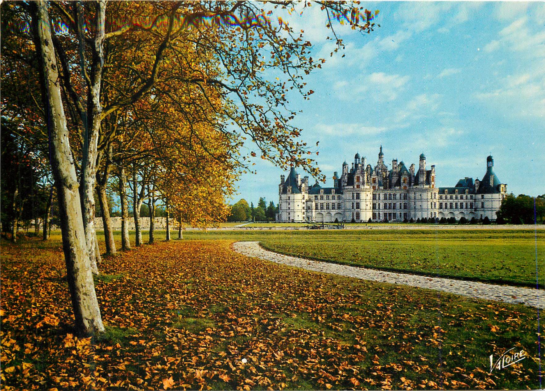 Chambord — Le parc et la façade nord-ouest (156 mètres) — Éditions Valoire, n° H.1.835