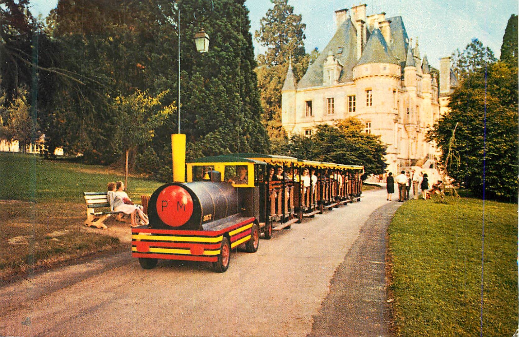Station Thermale de Bagnolles de l'Orne — Le Petit Train devant le Château — Éditions JIPE - Maison GEORGET - LE MANS