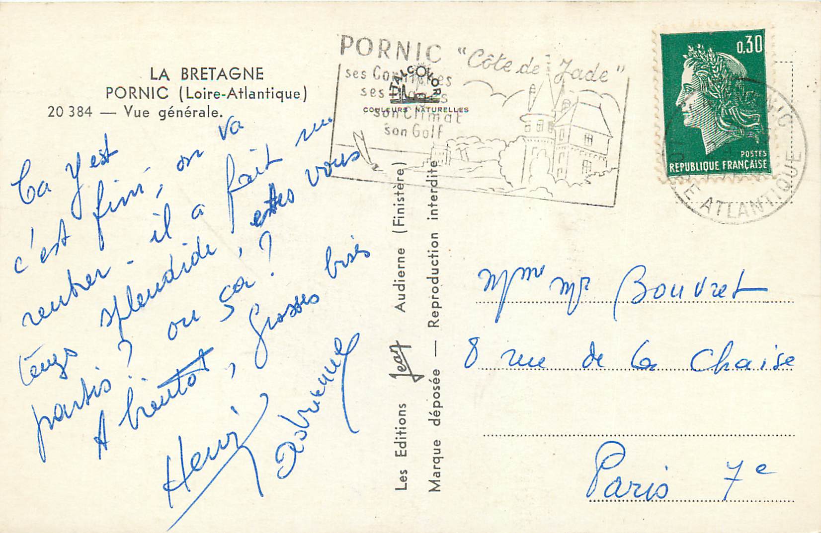 CPM Pornic Loire Atlantique Vue generale  — Back