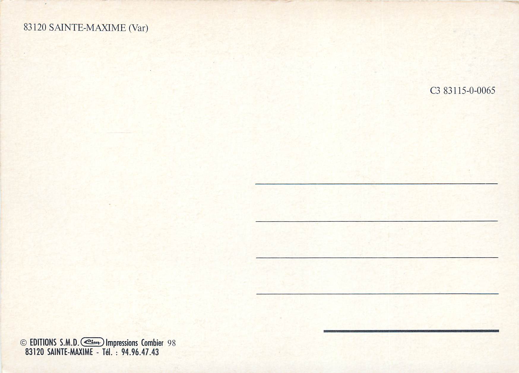 CPM Sainte Maxime Var  — Rückseite