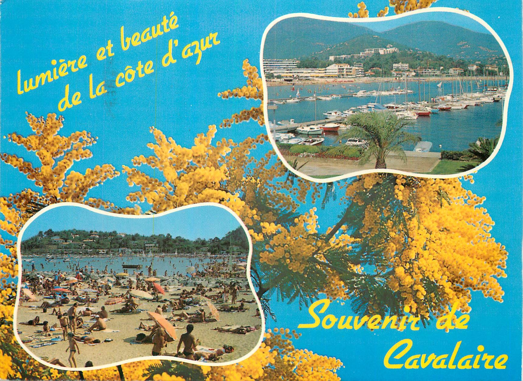 CPM Cavalaire La plage vue du port de plaisance 