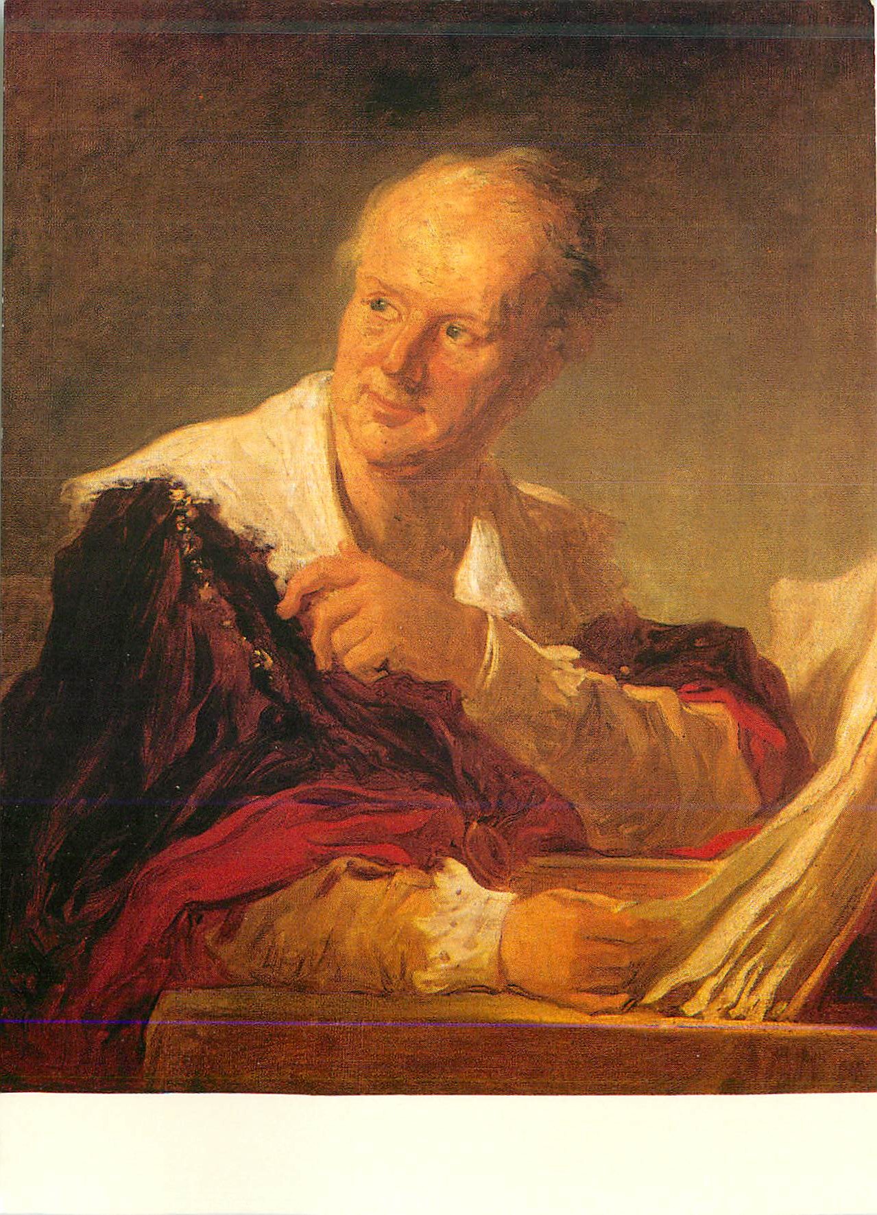 CPM Paris Musee du Louvre Jean Honore Fragonard Portrait de Diderot 