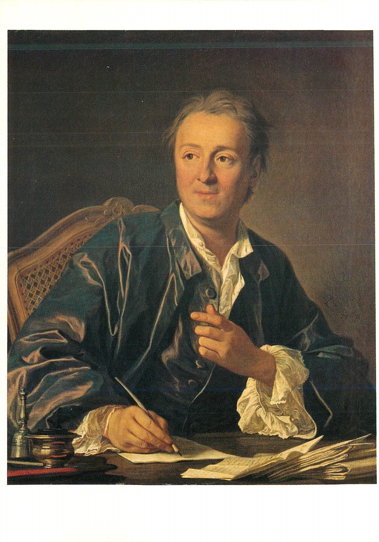 CPM Paris Musee du Louvre Louis Michel Van Loo Denis Diderot 