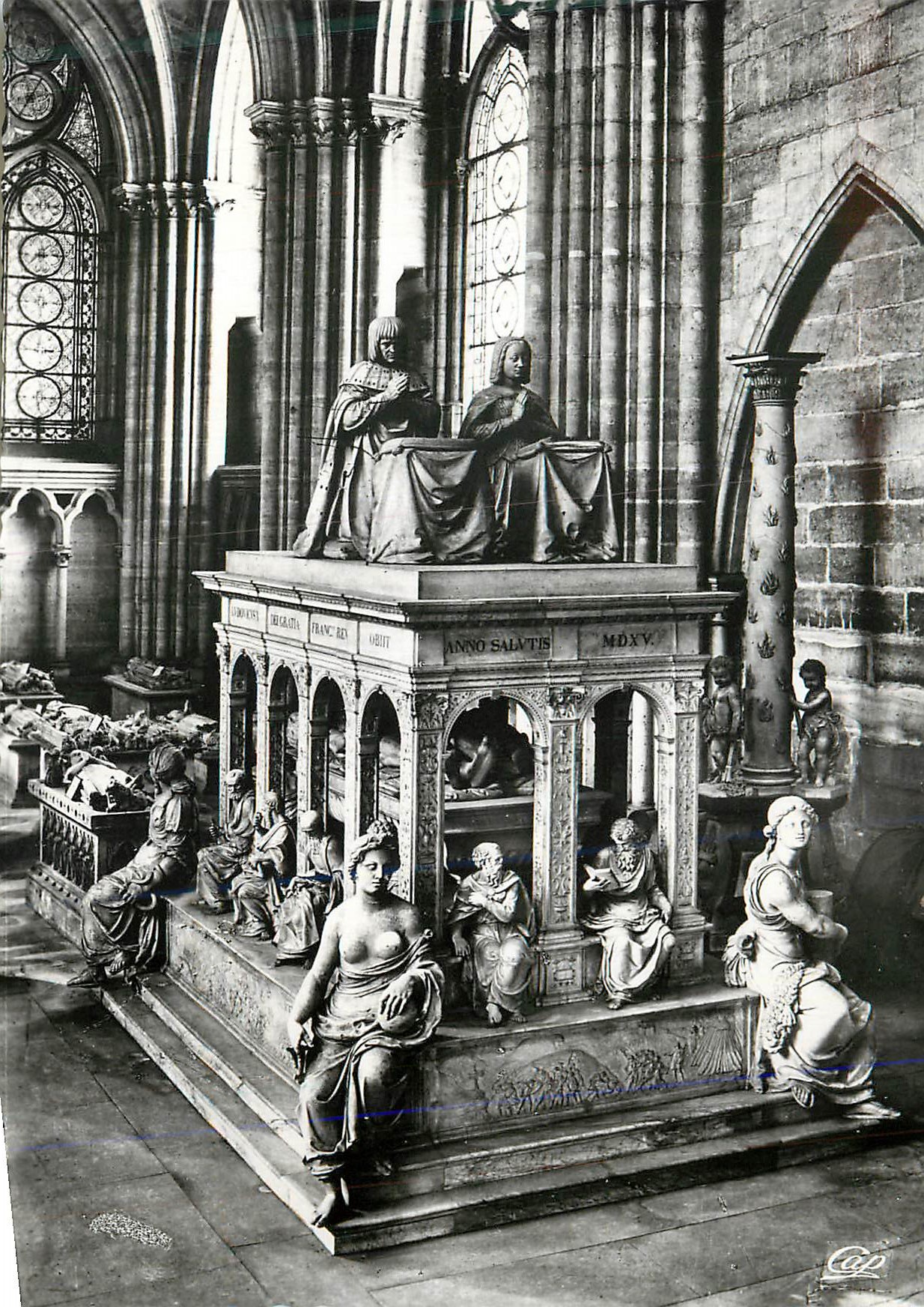 Tombeau de Louis XII et d'Anne de Bretagne — Basilique Saint-Denis — Cie des Arts Photomécaniques, Paris
