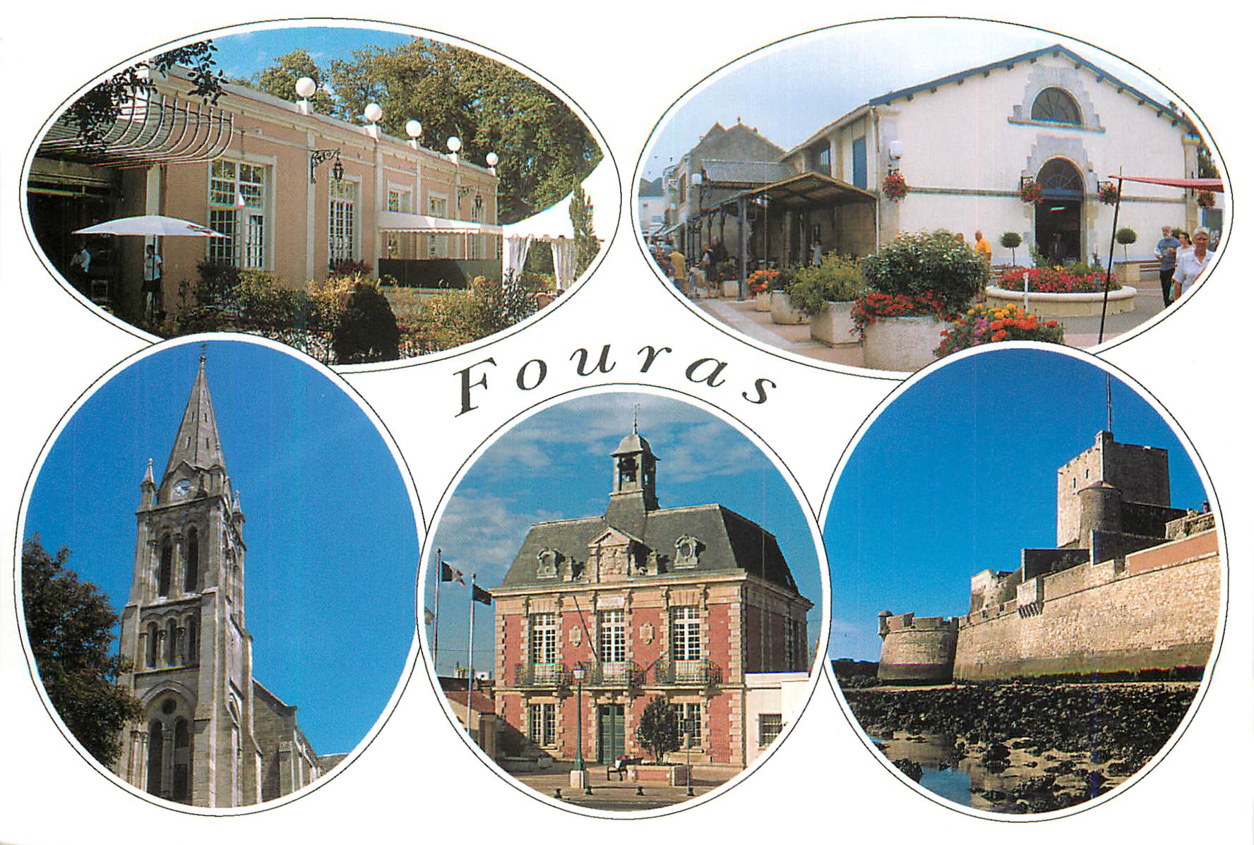 CPM Les Monuments de Fouras Casino Semaphore Marche Eglise Mairie 
