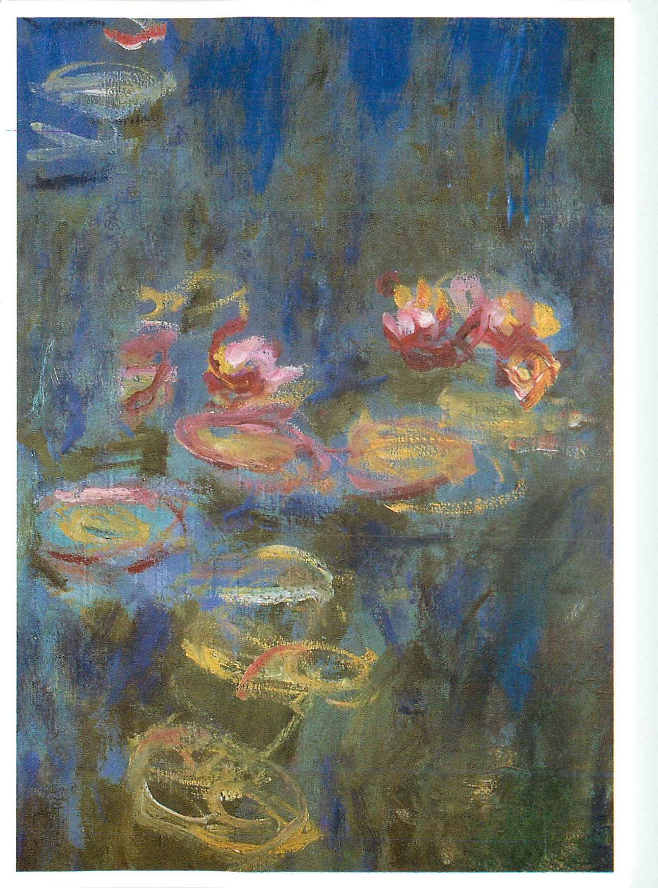 CPM Claudet Monet Les Nympheas reflets verts detail Musee de l Orangerie Paris 