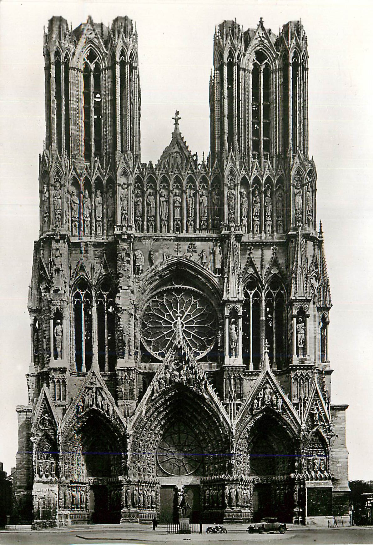 CPM Reims Marne La Cathedrale Notre Dame Facade Occidentale 