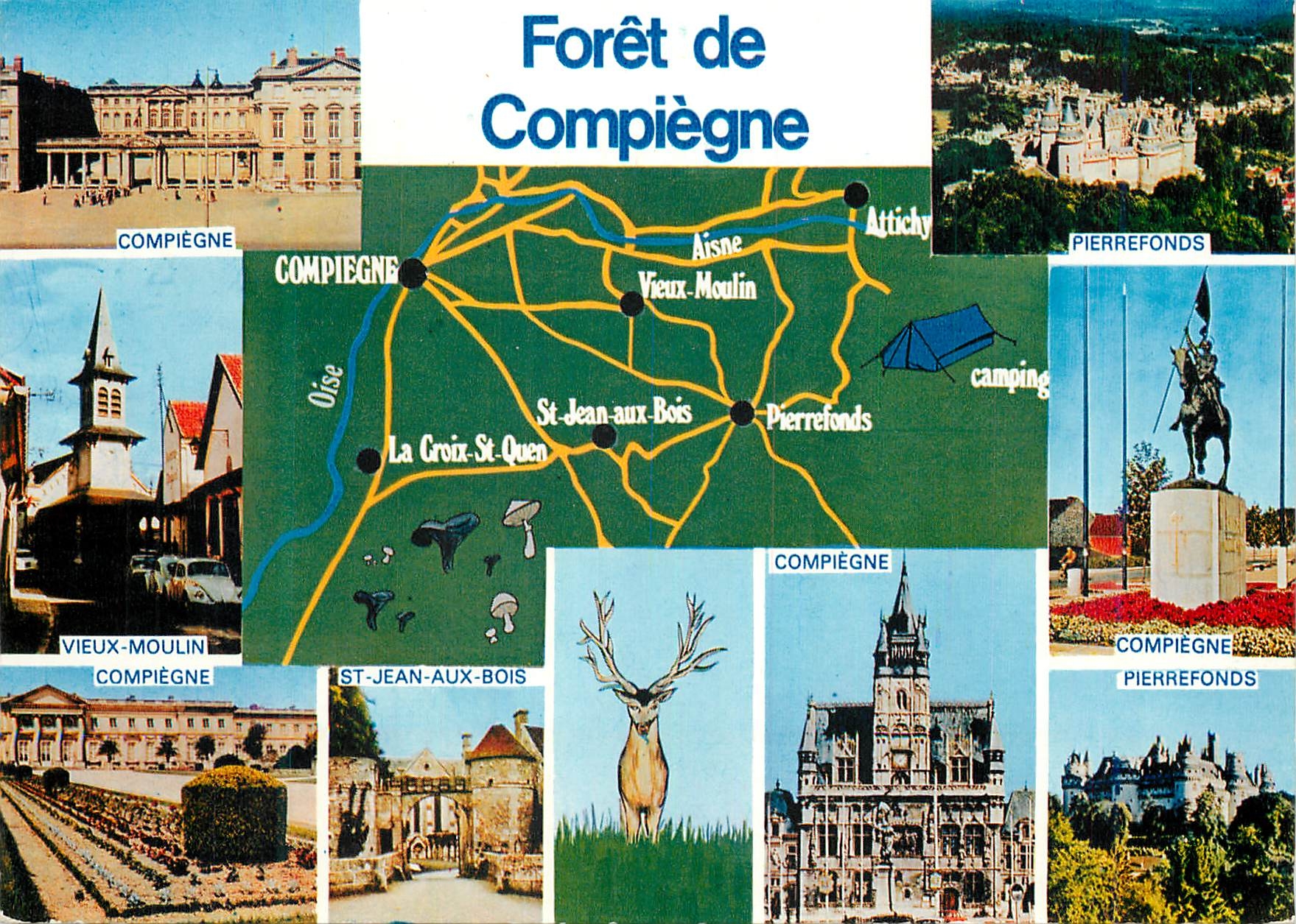 CPM Foret de Compiegne Oise Pierrefonds Vieux Moulin St Jean aux Bois 