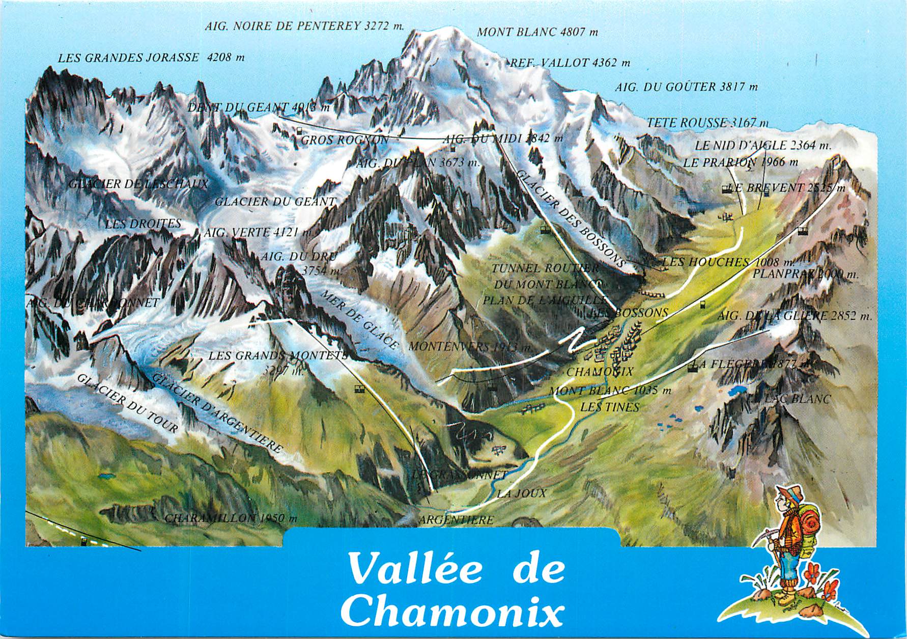 CPM Vallee de Chamonix Mont Blanc Exclusivite as de Coeur Seca d apres la maquette de G Courat et G Gaillard Alpinisme