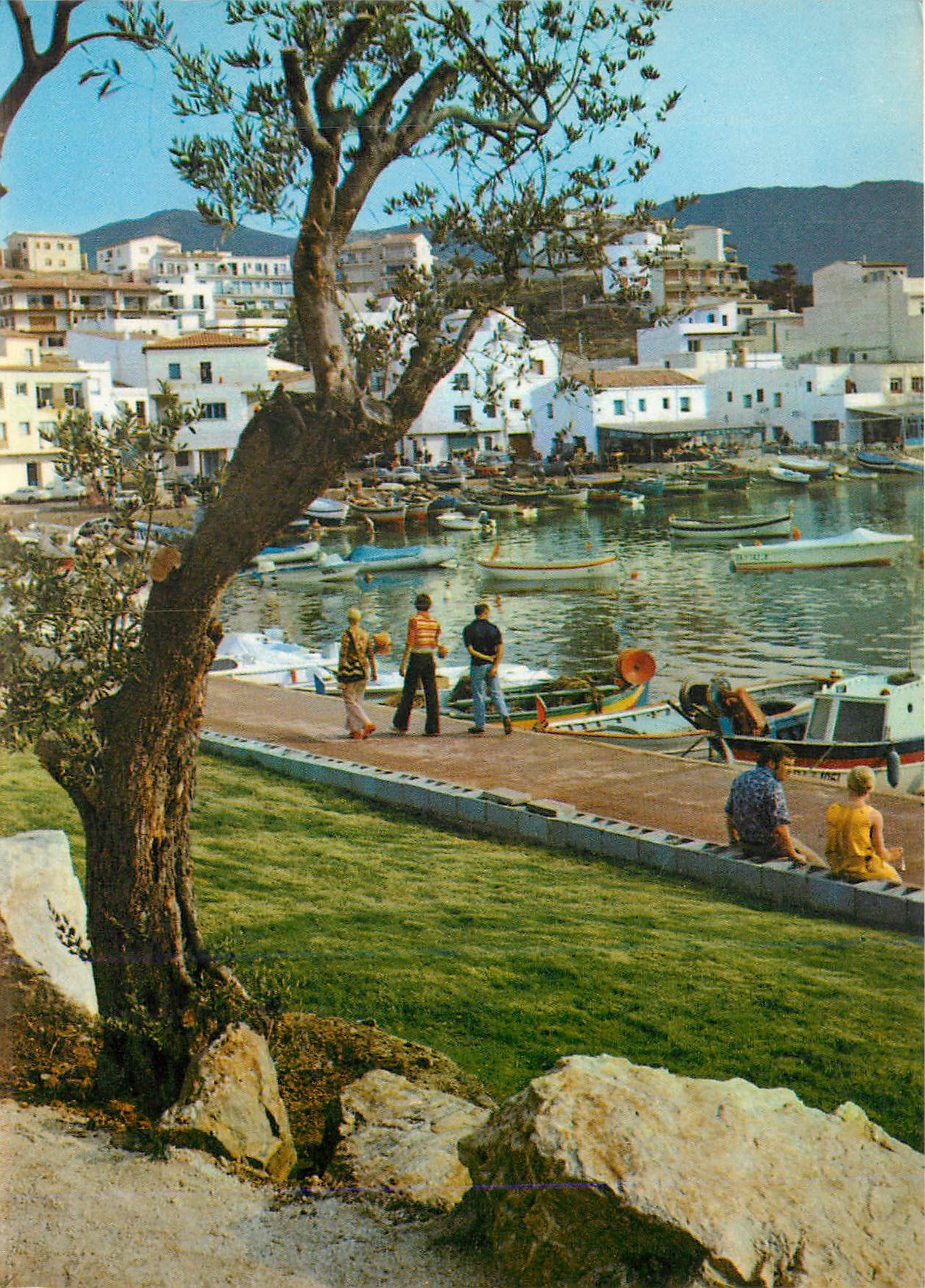 CPM Llansa Costa Brava Gerona Port Quai Bateaux