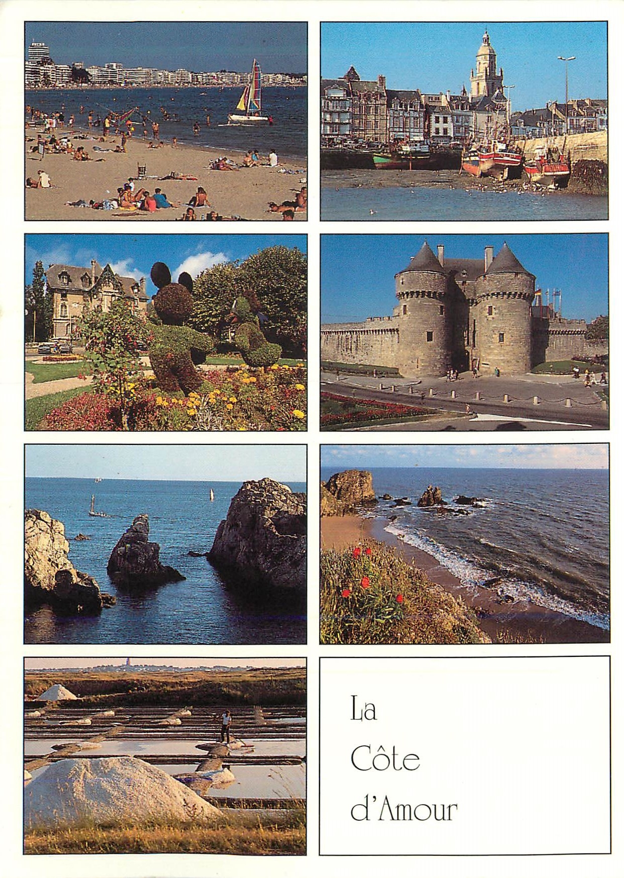 CPM La Cote d Amour Loire Atlantique La plage de la Baule le port du Croisic 