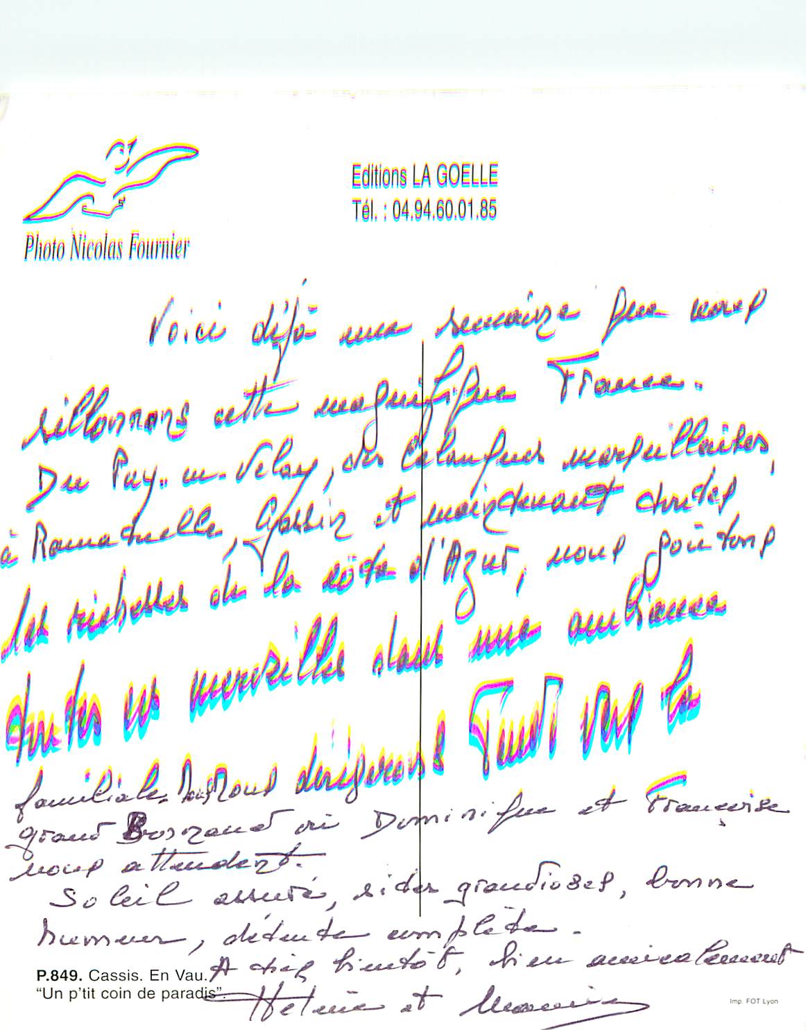 CPM Cassis en Vau Un p tit coin de paradis  — Rückseite