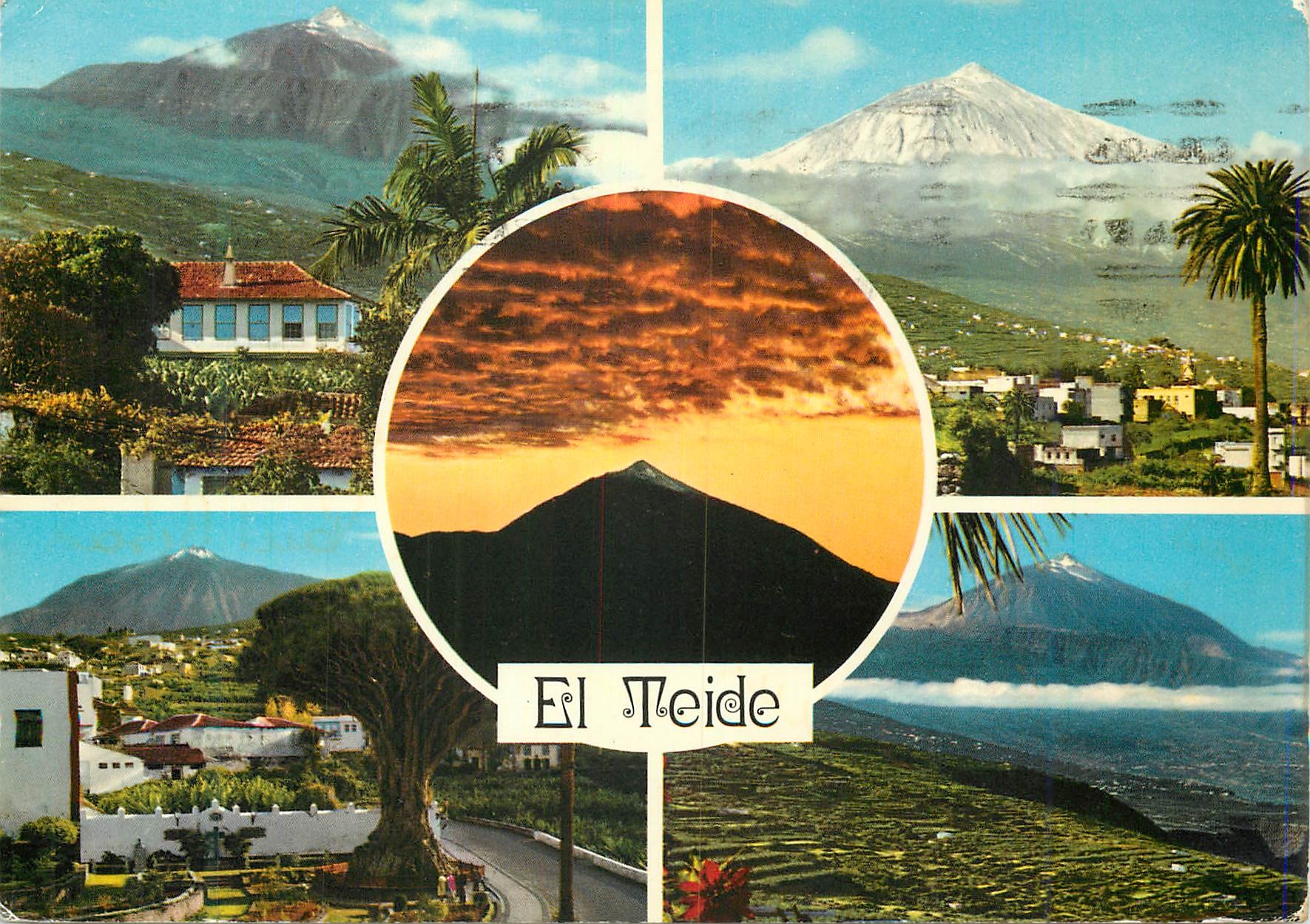 CPM Tenerife Five views of the majestic and arrogant Teide which liek a mythological God 