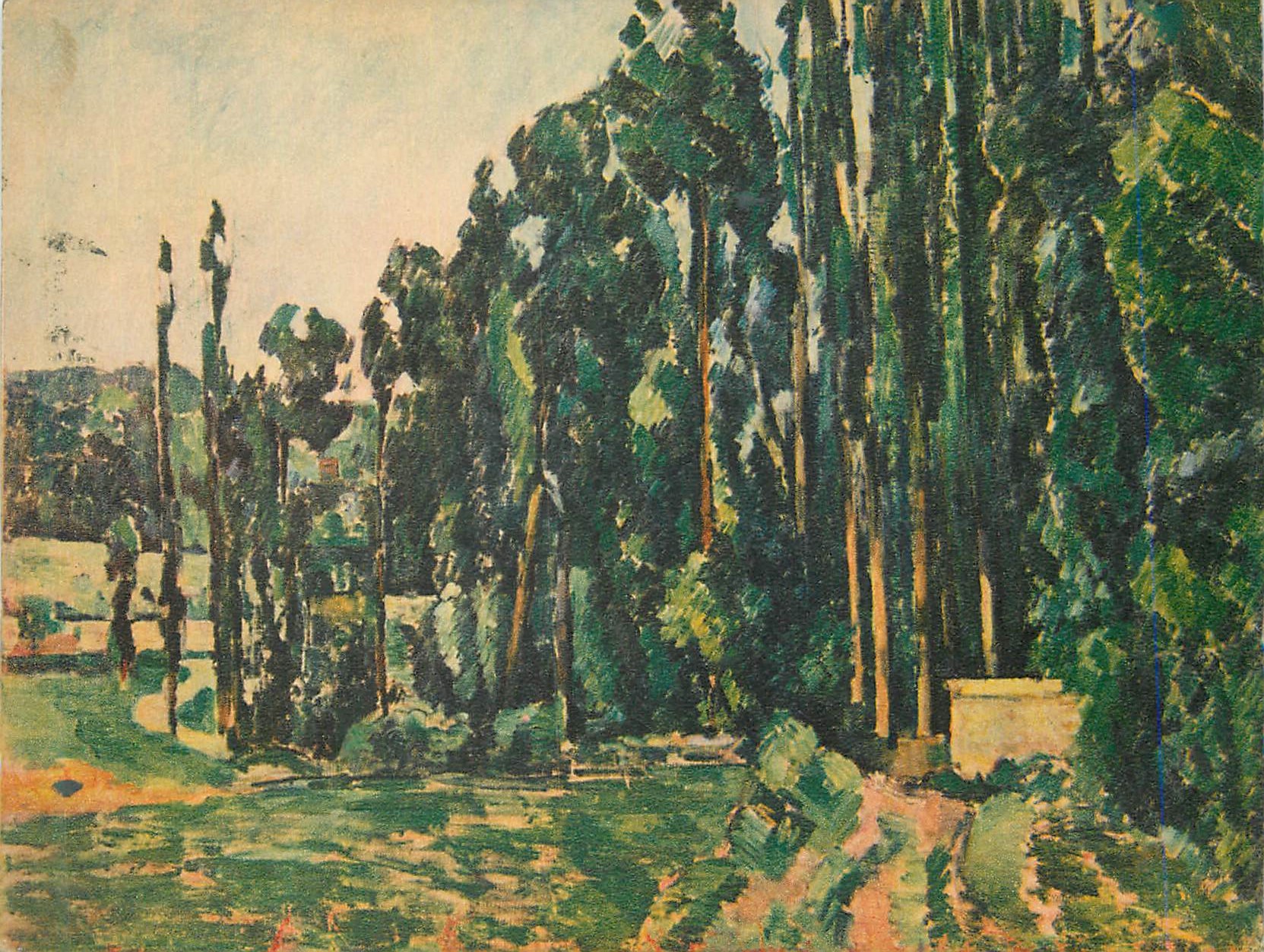 CPM P Cezanne Les peupliers Musee du Louvre 