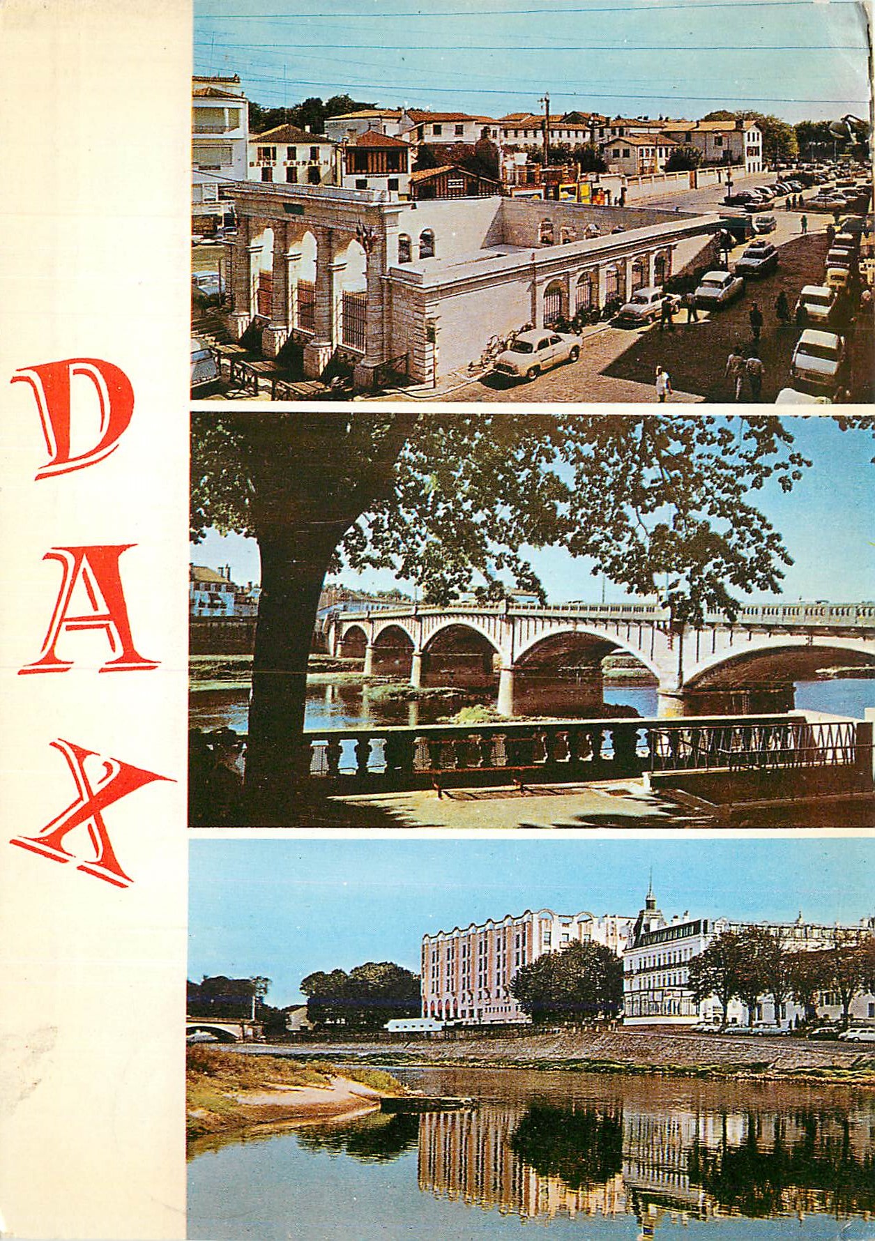CPM Dax Landes de haut en bas Le Pont sur l Adour 