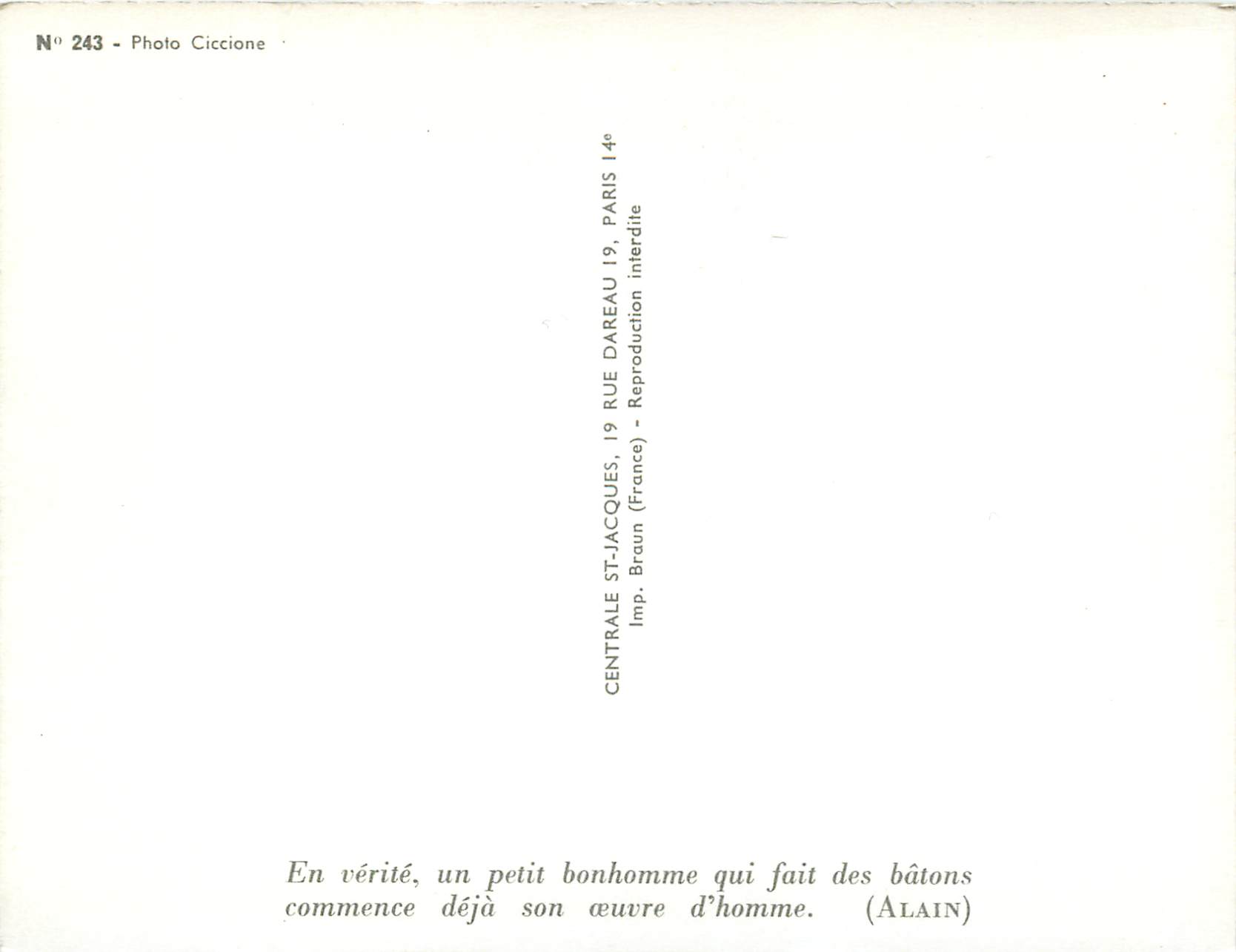 CPM Photo Ciccione Enfants — Rückseite