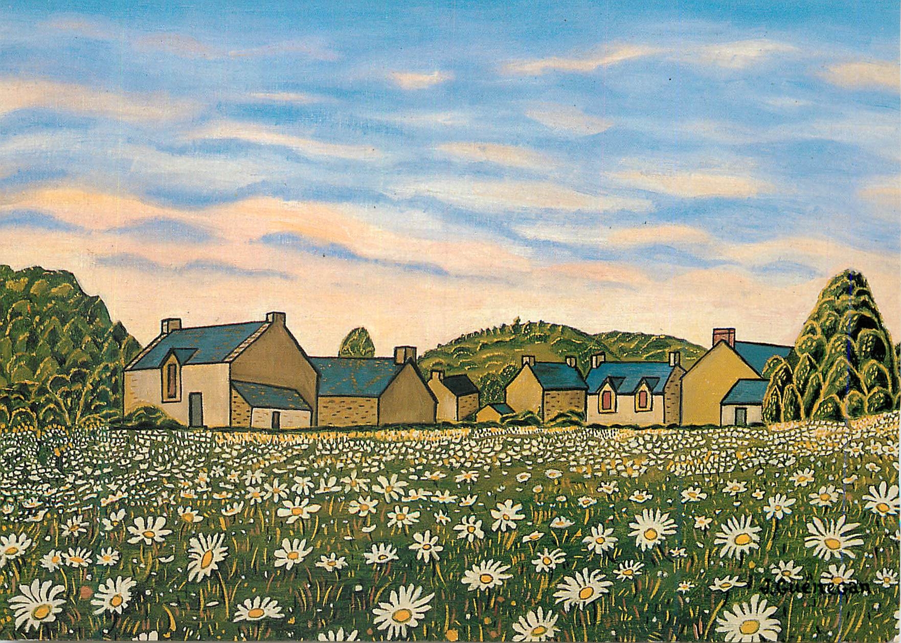 CPM Jean Guenegan Les marguerites 