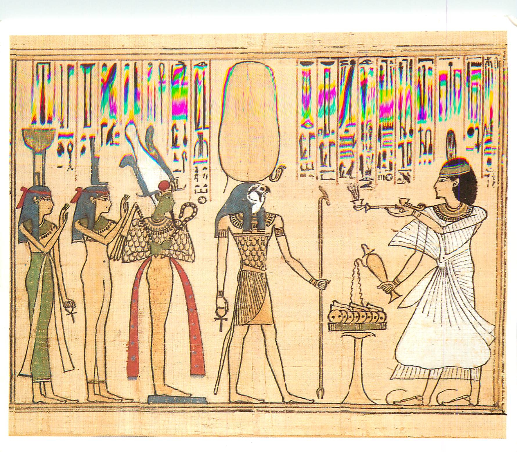 CPM Detail du Livre des Morts de Khonsoumes Peinture sur papyrus 