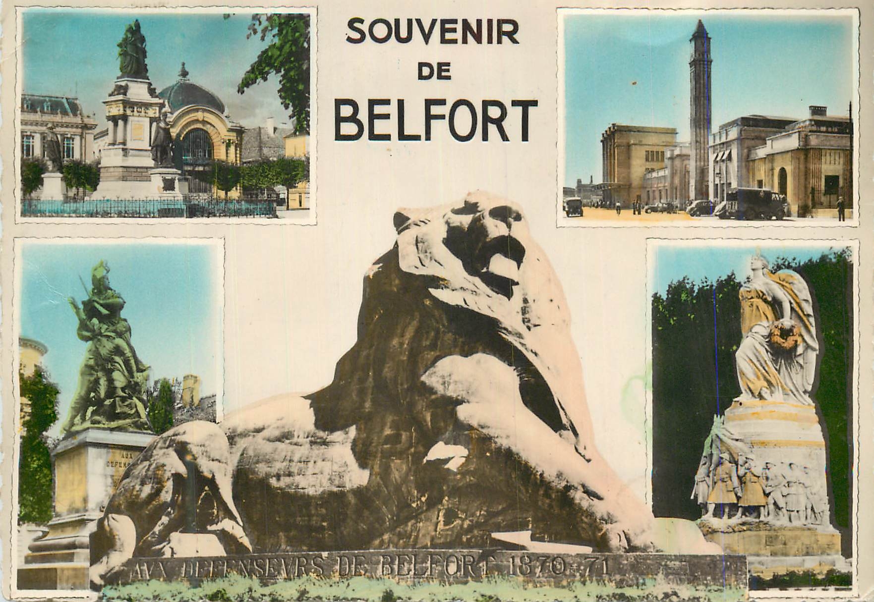 CPM Souvenir de Belfort Lion