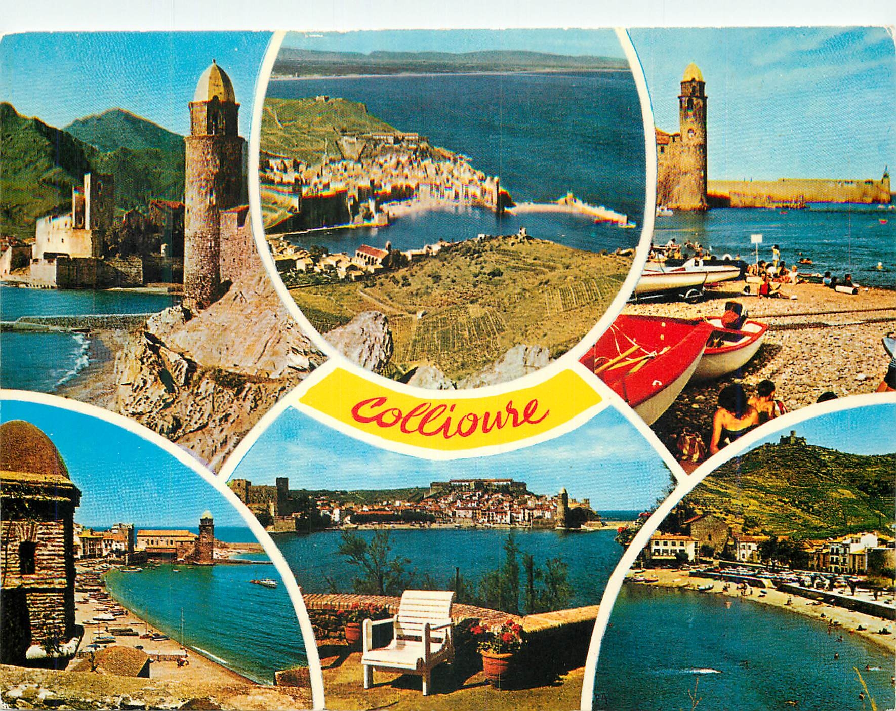 CPM Collioure PO Divers aspects de la ville de la Plage et de la rade 