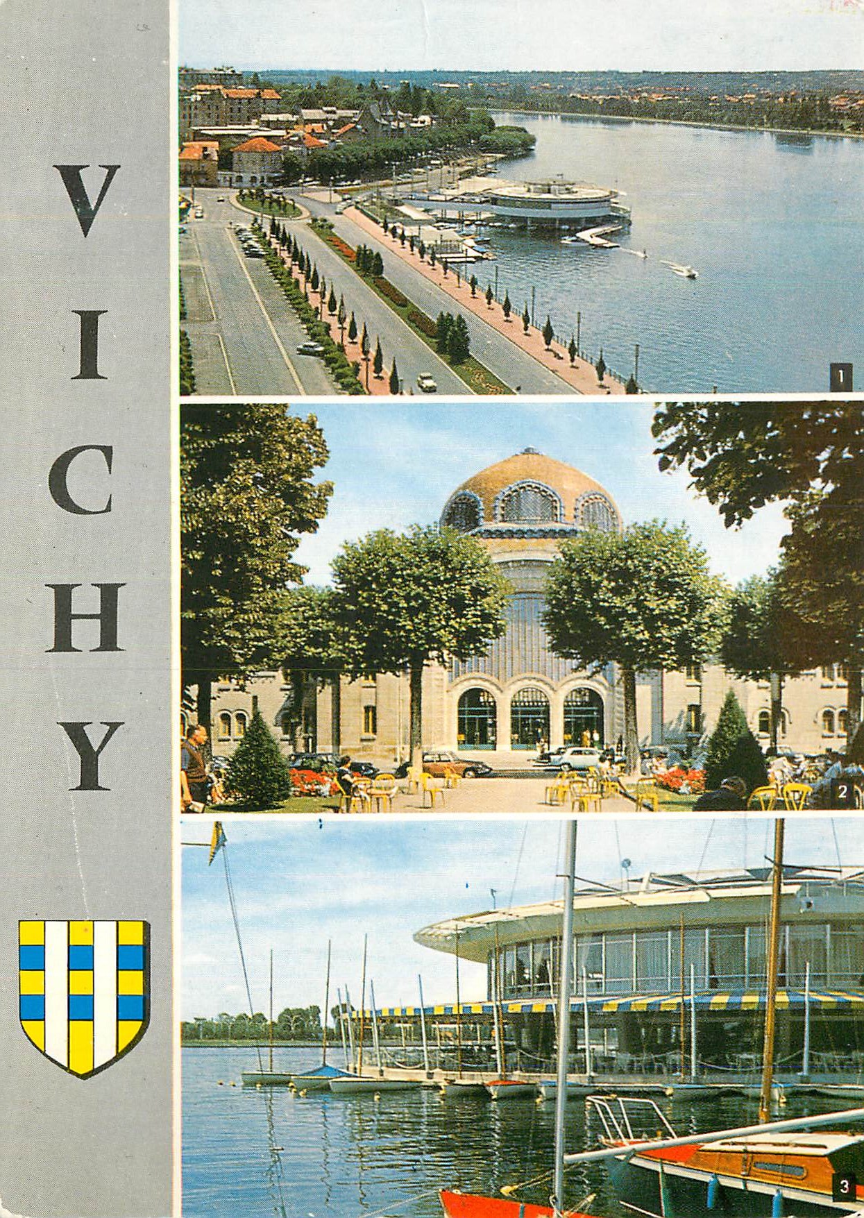 CPM Vichy Le plan d eau Le Grand Etablissement thermal La Rotonde 