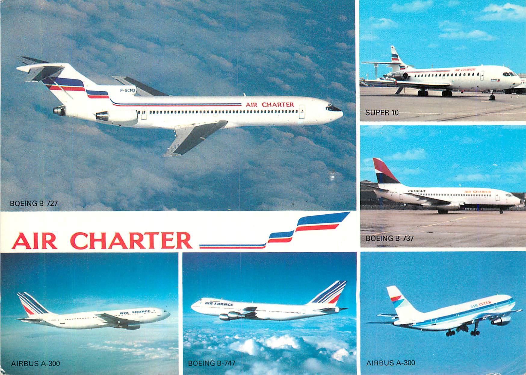 CPM Flotte utilisee par Air Charter filiale d Air France et d Air Inter Aviation