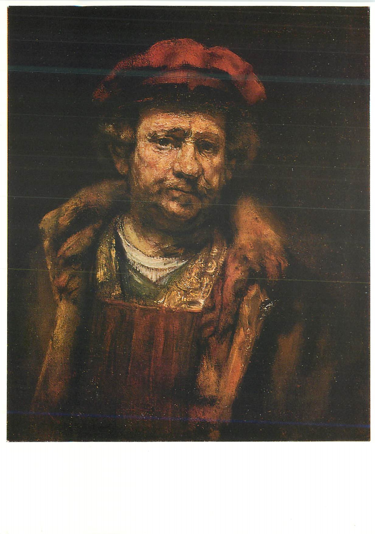 CPM Rembrandt Harmensz Van Rijn Selbstbildnis mit roter Mutze Staatsgalerie Stuttgart 