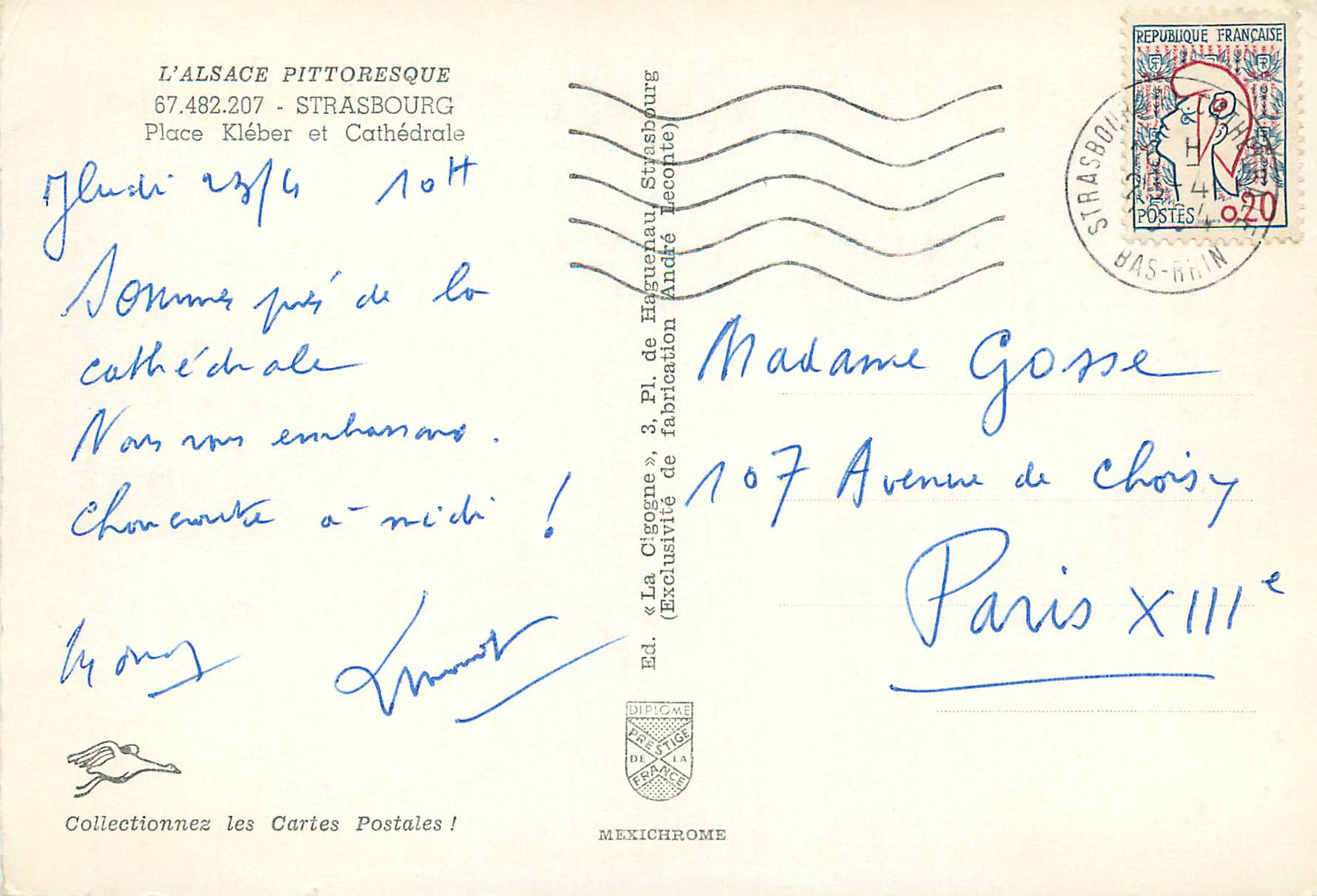 Strasbourg — Cathédrale et Place Kléber — Édition Iris — Rückseite