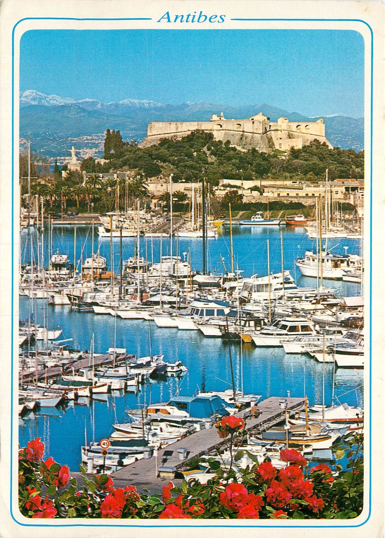 Antibes — Port de plaisance avec le Fort Carré et les Alpes neigeuses — Éditions S.E.P.T. n°9/389