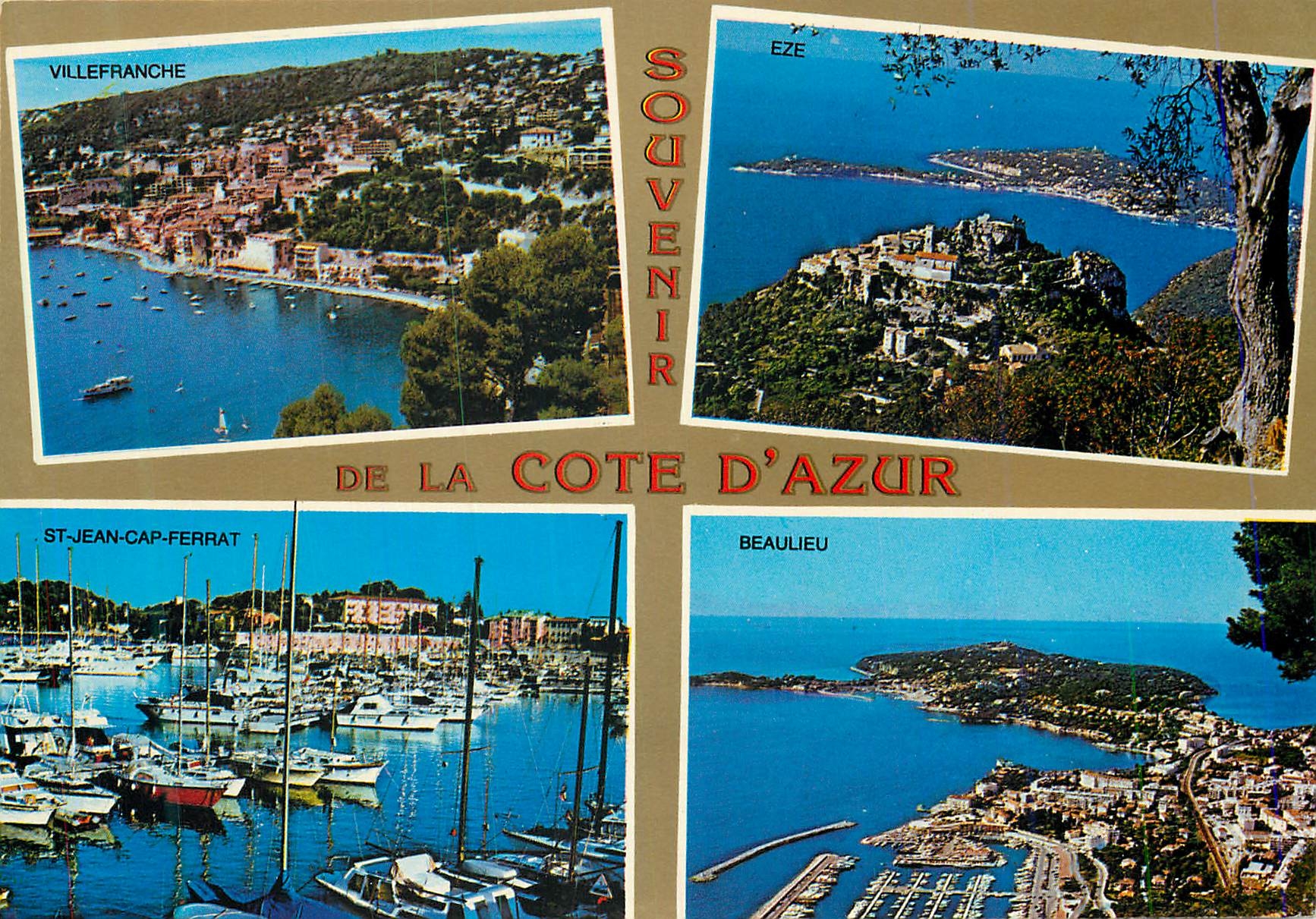 CPM Cote d Azur Villefranche Beaulieu Sain Jean Cap Ferrat Eze 