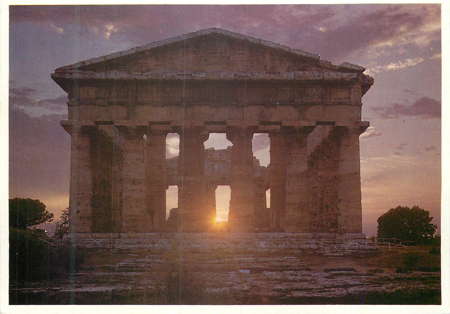 CPM Paestum Temple de Neptune Coucher du soleil 