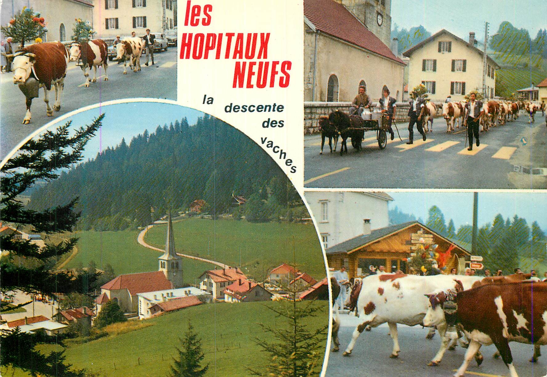CPM Images du Haut Doubs La descente des Vaches aux Hopitaux Neufs 
