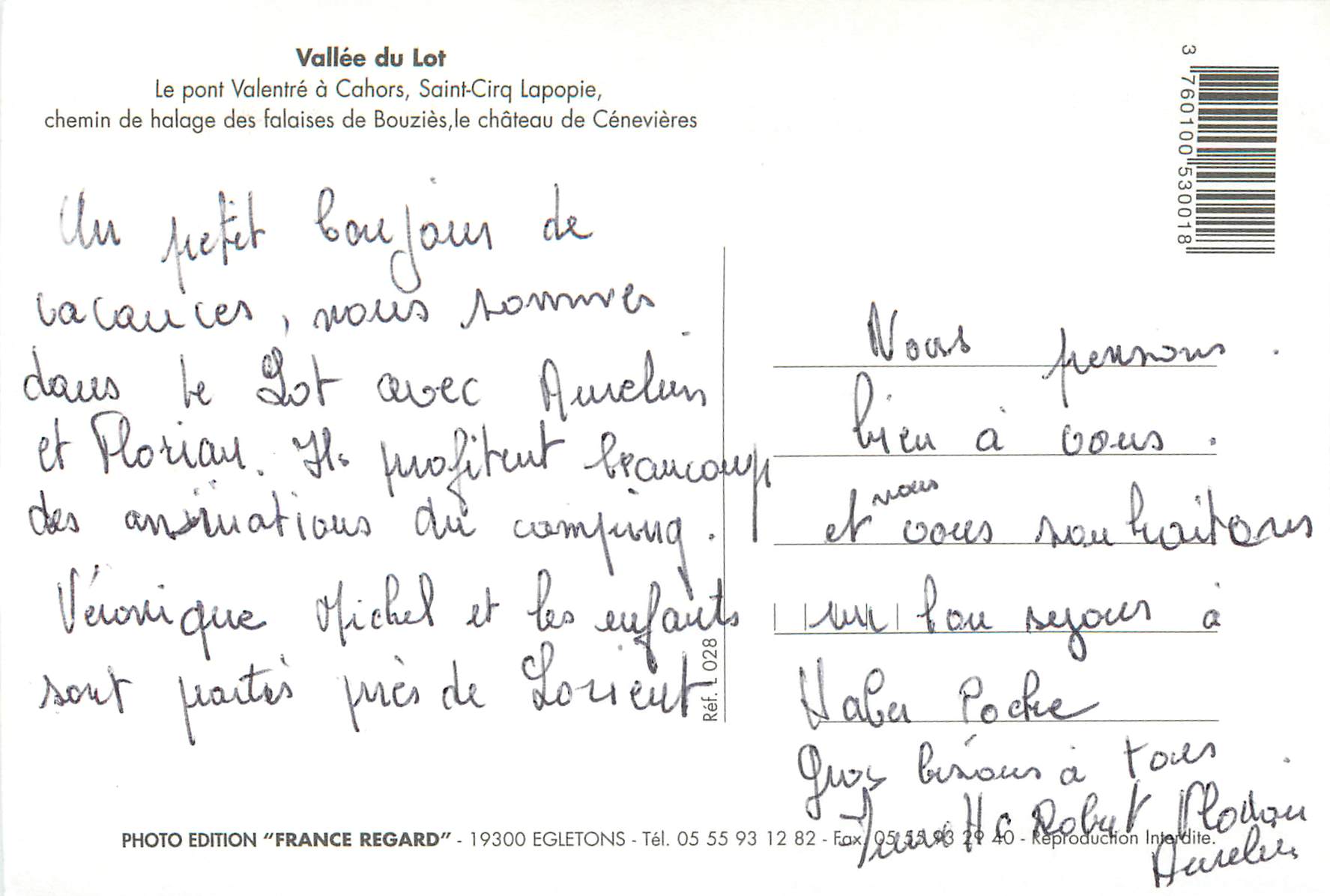 Vallée du Lot — paysages, ponts et château — Photo Edition France Regard, Réf. 028 — Reverso