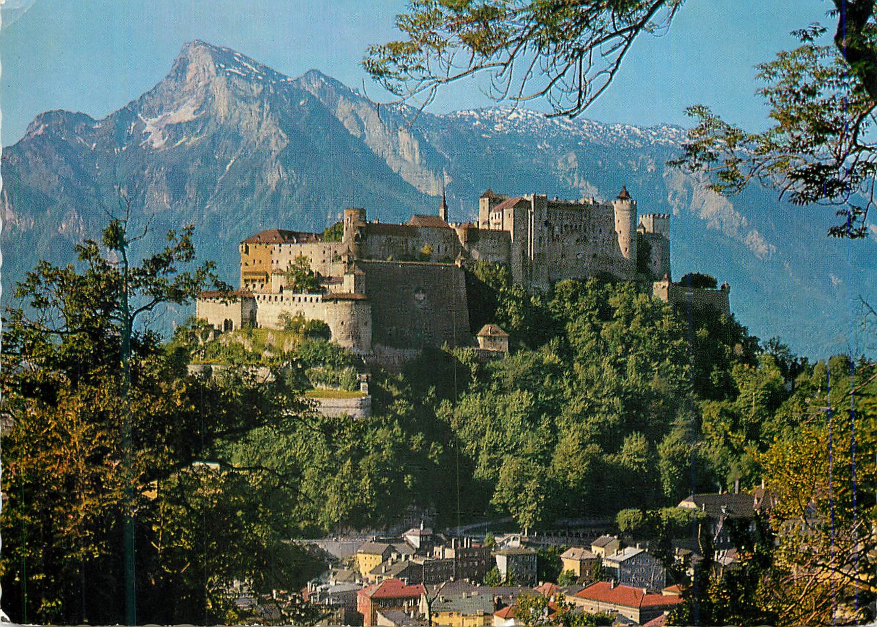 CPM Malesrisches Salzburg Festung Hohensalzburg mit Untersberg 