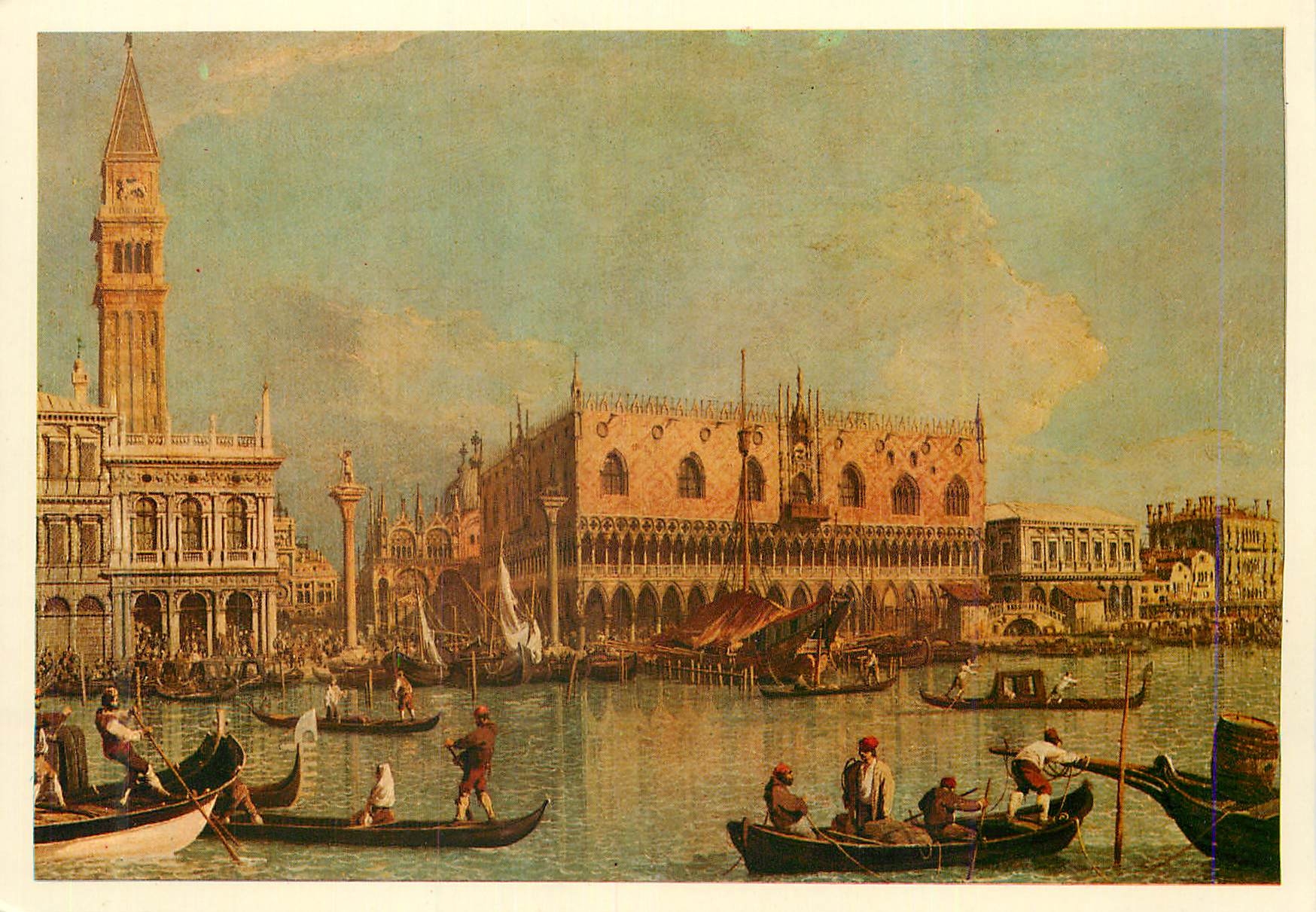 CPM Canaletto GA Canal Palazzo Ducale Gall Uffizi Firenze 
