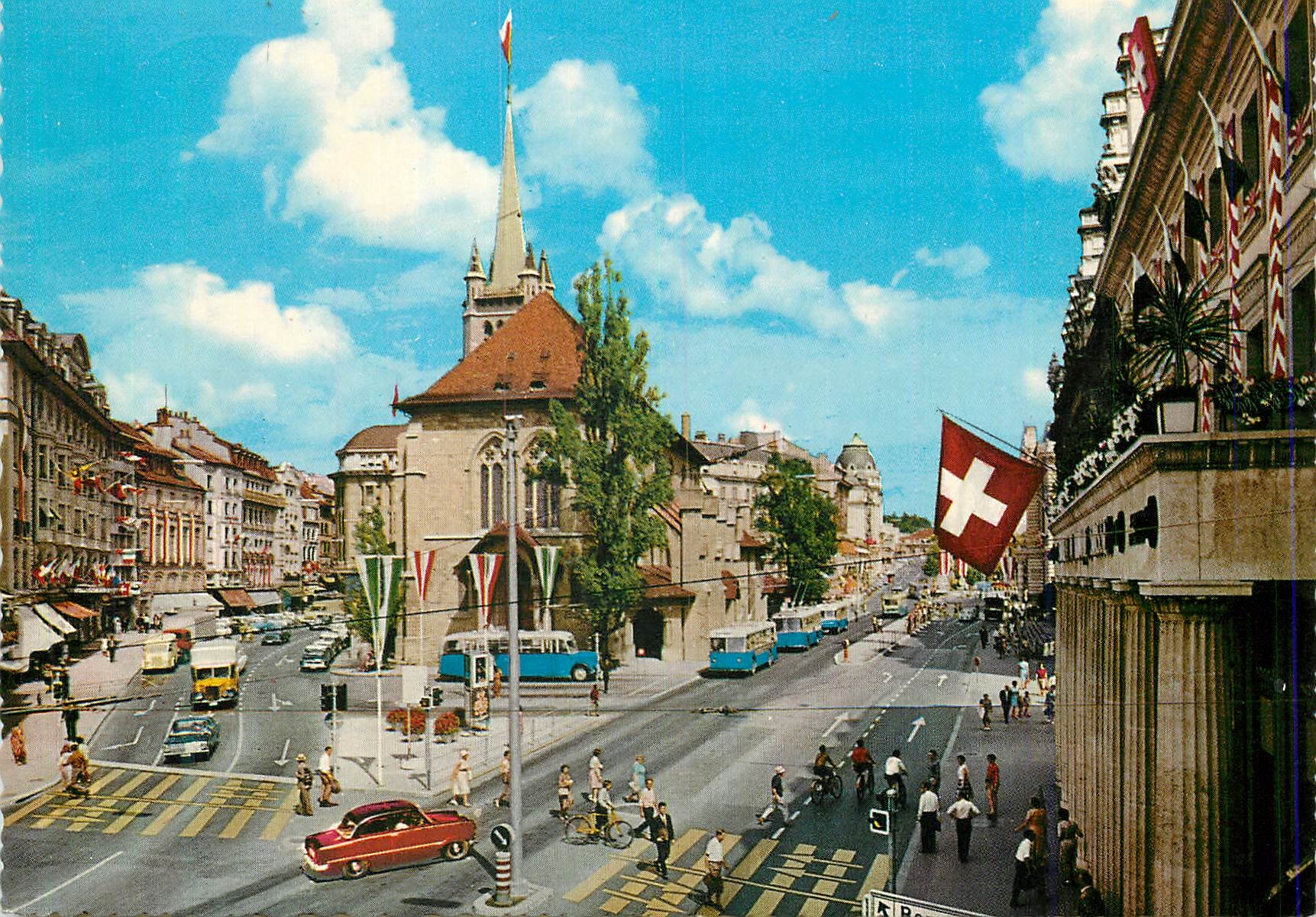 CPM Lausanne Place et l eglise St Francois 