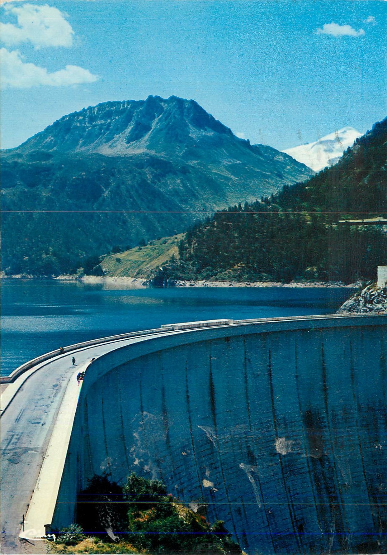 CPM Tignes Les Boisses Savoie Le lac et le barrage au fond la Toviere et la Grande Motte 