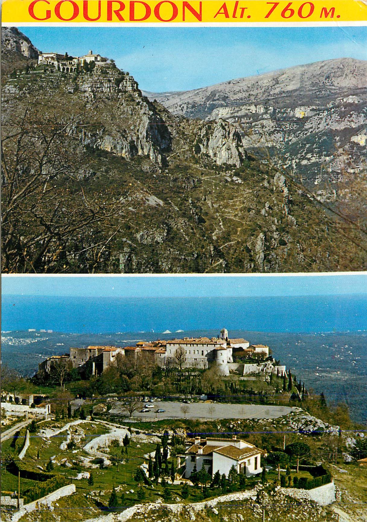 CPM Souvenir de Gourdon AM Nid d aigle perche La Cote d Azur 