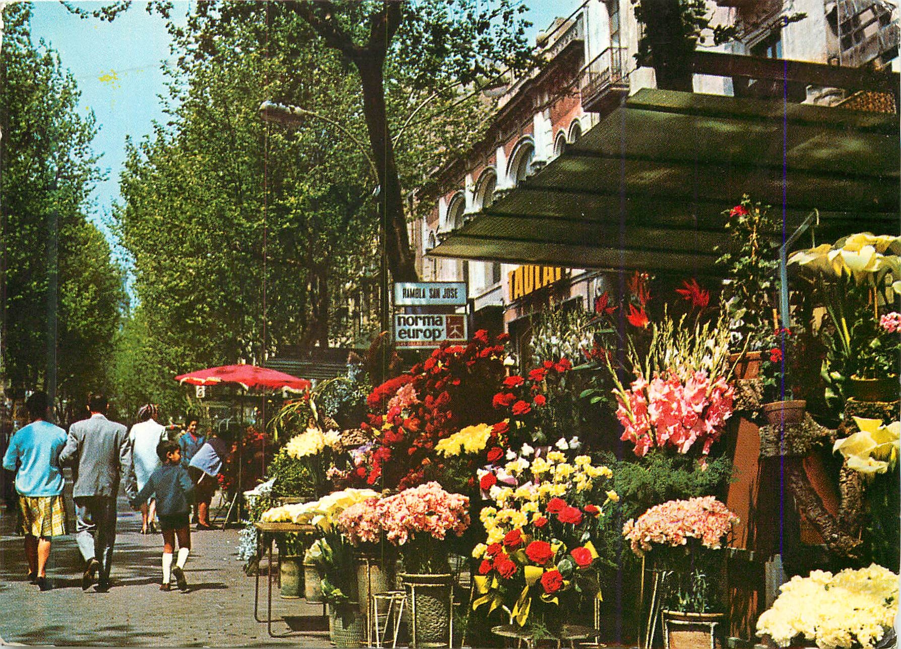 CPM Barcelona Rambla of the flowers 