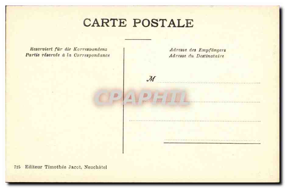 CPA Suisse Neuchatel Eglise catholique — Rückseite
