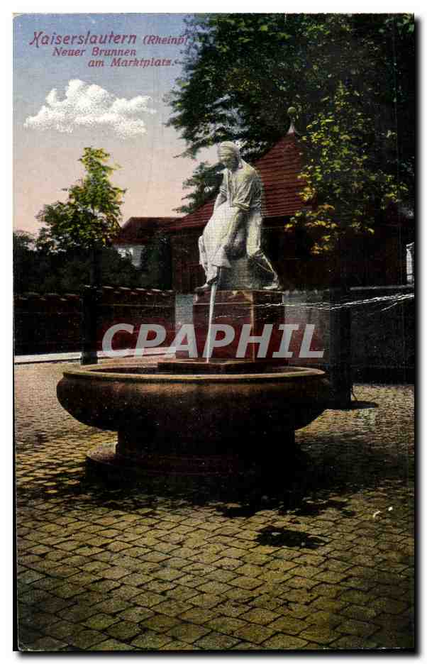 CPA Kaiserslautern Neuer Brunnen am marktplatz