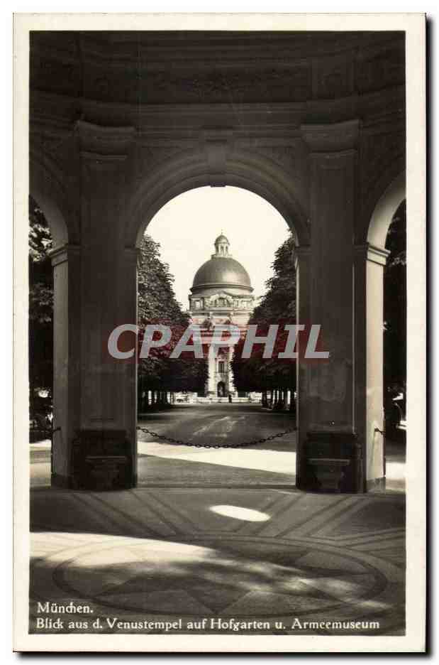 CPA Munchen Blick aus d Venustempel auf Hofgarten u Armeemuseum