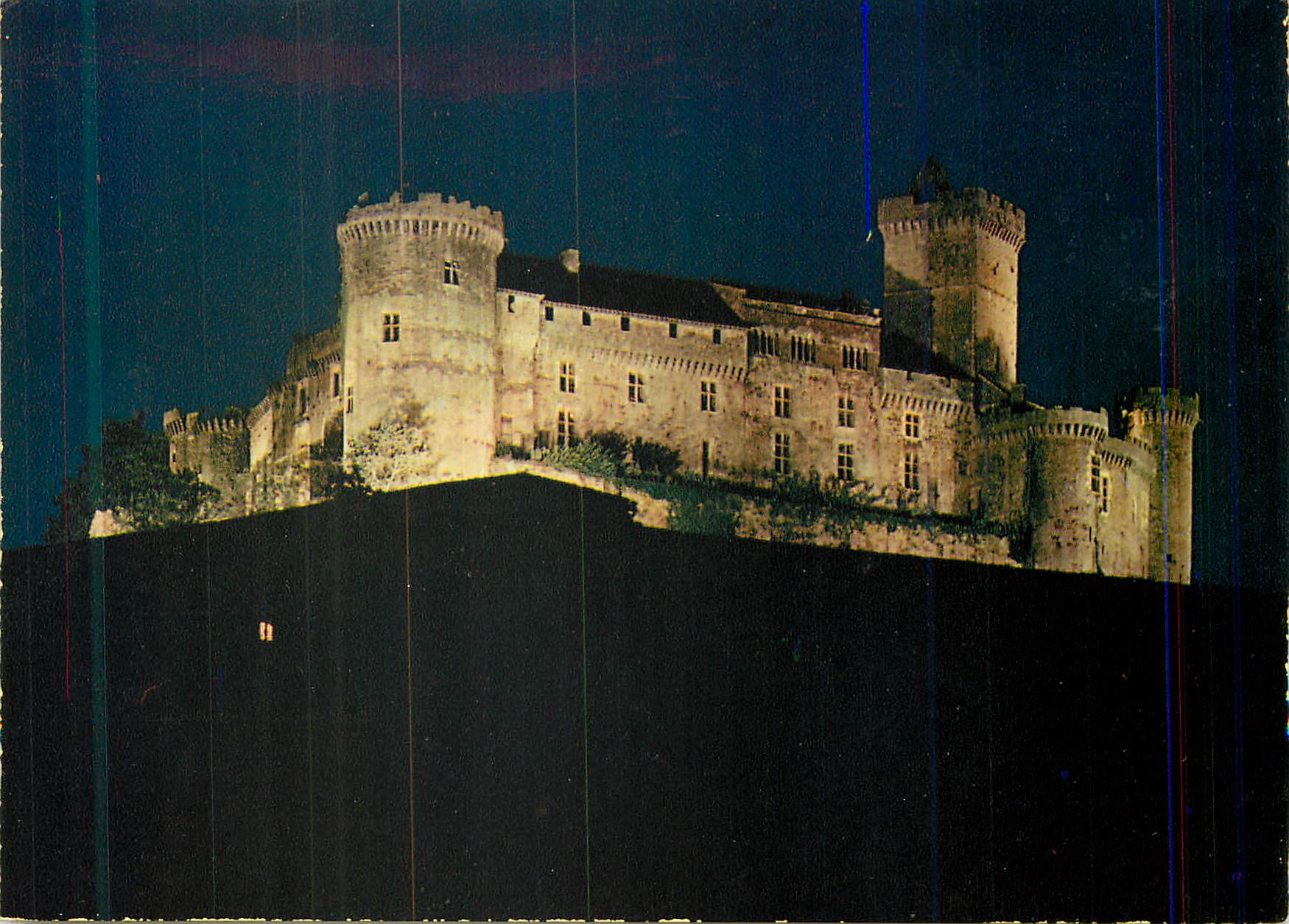 Château de Castelnau-Bretenoux — vu de nuit — Éditions Modernes, n° 46/1944