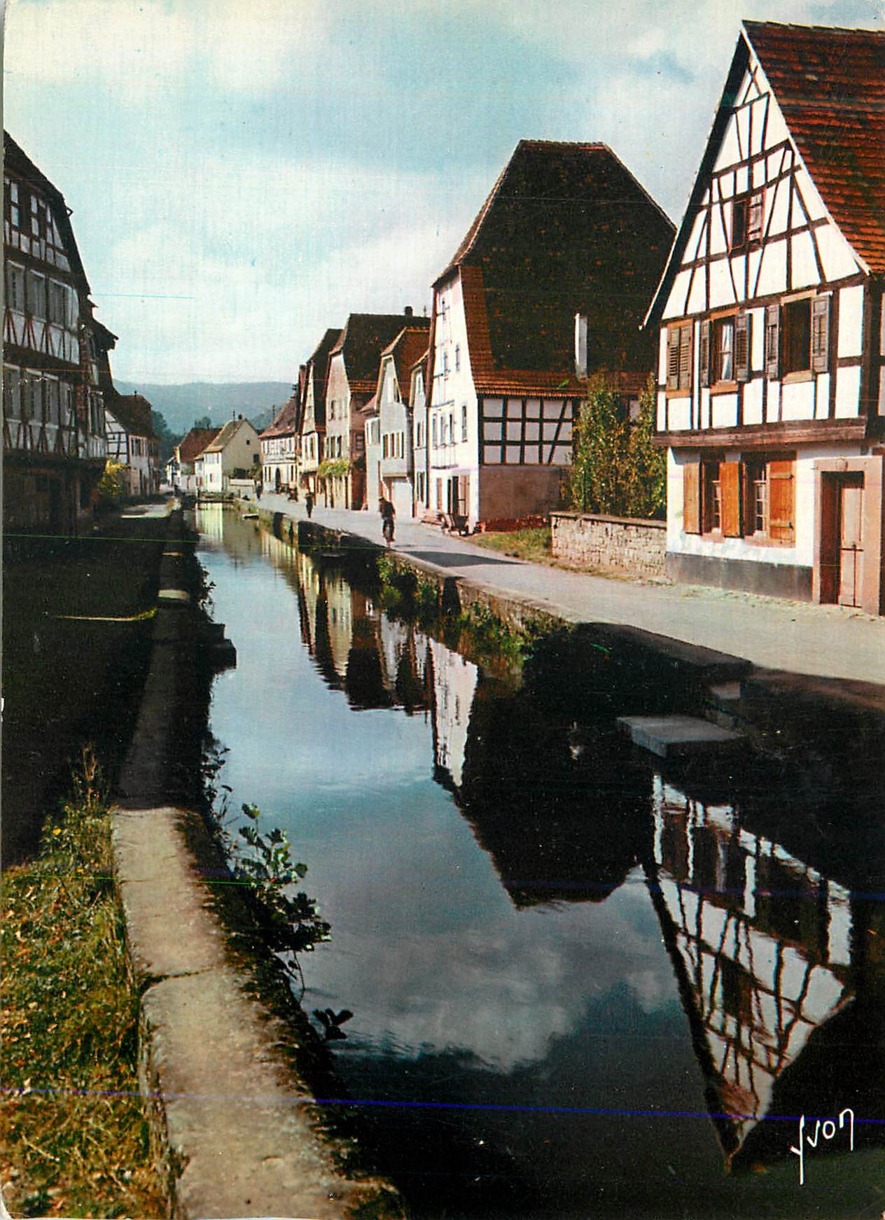 Vieilles maisons sur les bords de la Lauter — Quartier de Bruch — Éditions d'Art YVON