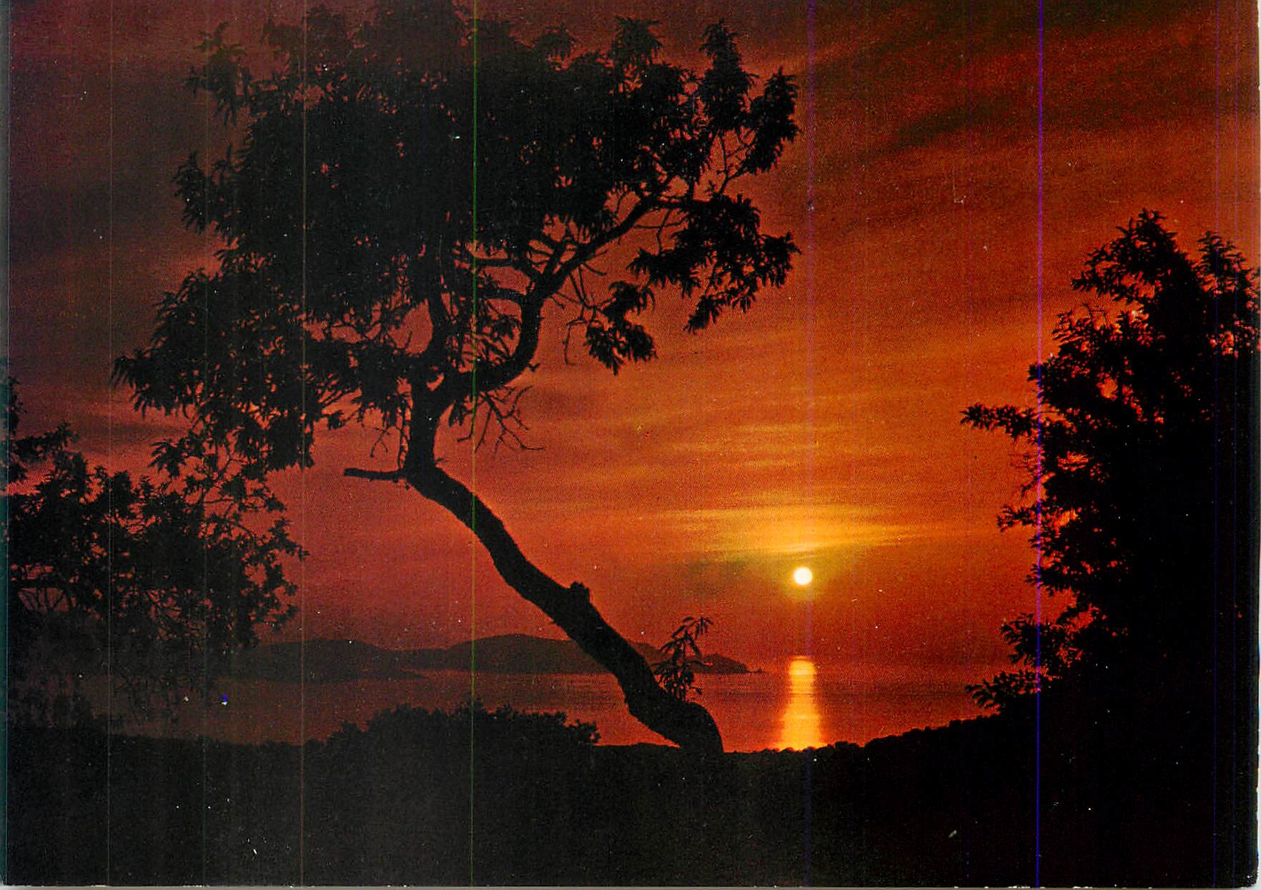 Côte d'Azur - Frankreich — Sonnenuntergang in der Mittelmeerküste (83, Var) — Imprimeur Combier