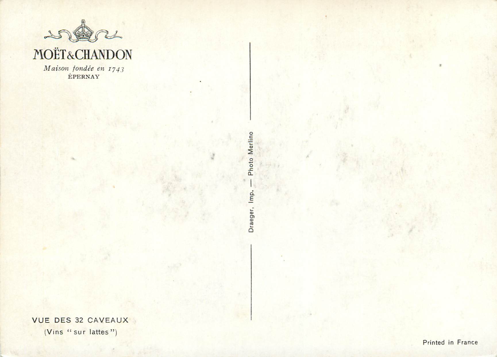 Caveaux de Moët & Chandon — Épernay — Photo Draeager — Rückseite