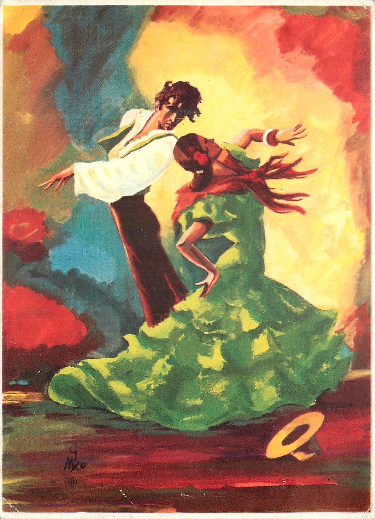 CPM Fantaisie Espagne Flamenco