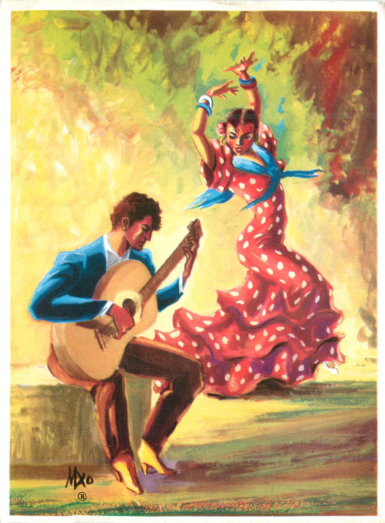 CPM Fantaisie Espagne Flamenco