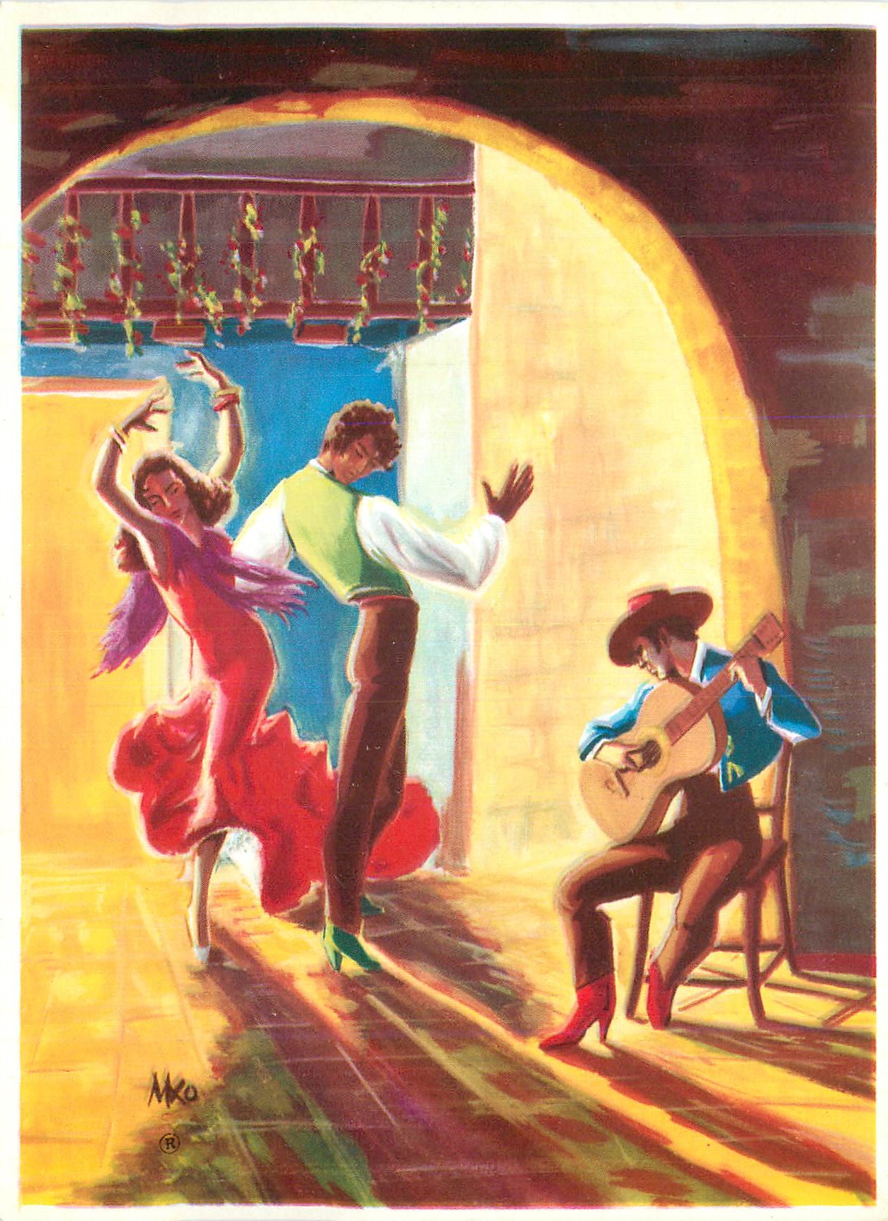 CPM Fantaisie Espagne Flamenco