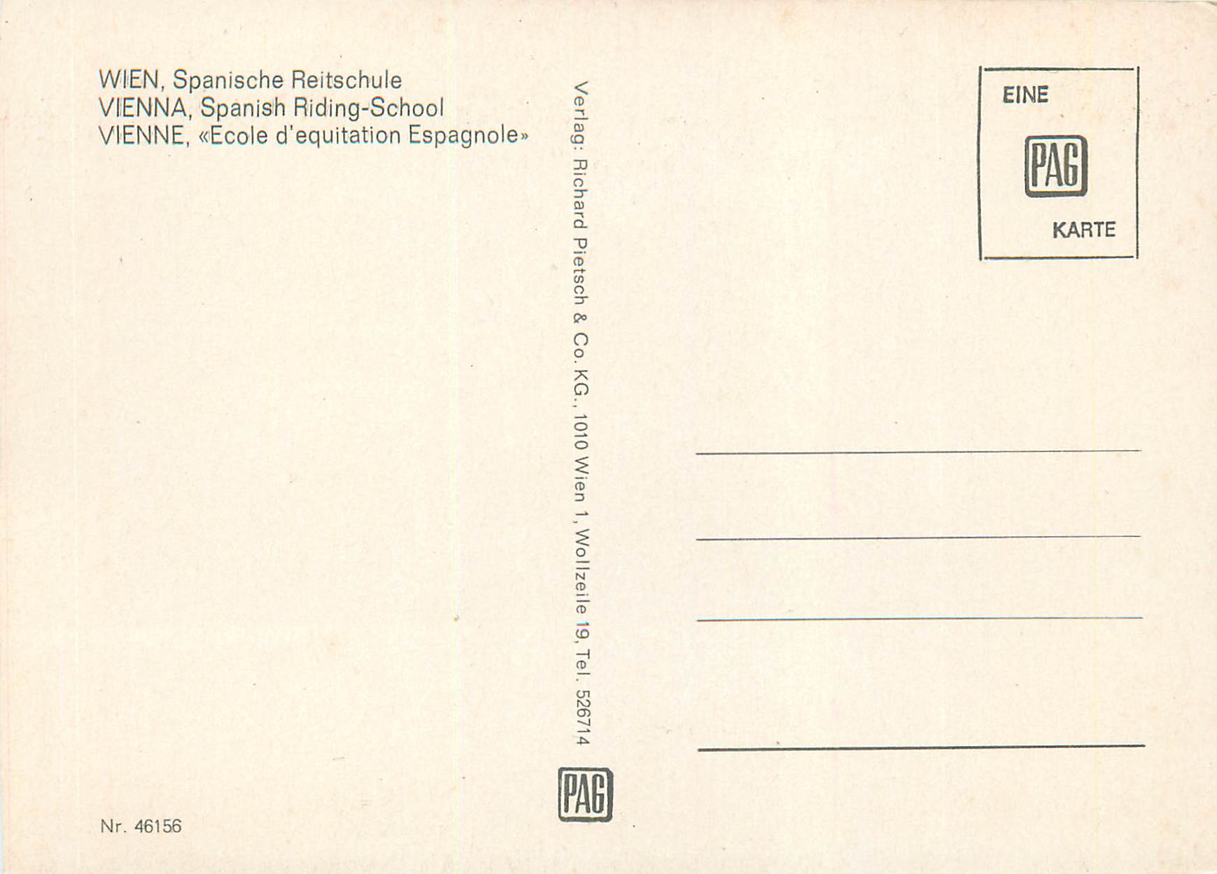 CPM Vienne Ecole de l'Equitation Espagnole Chevaux Hippisme — Back
